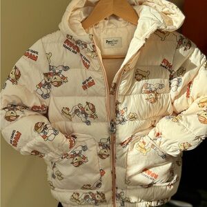 NEW girl down coat Cute Cartoon Print Puffer Jacket